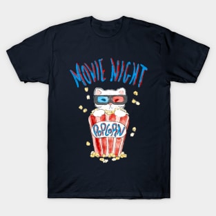 Movie Night Cat T-Shirt